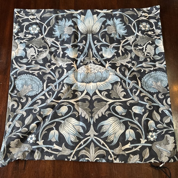 Rejuvenation Morris & Co Pillow Cover Lodden Botanical Print Slate Blue Gray New - Picture 2 of 6